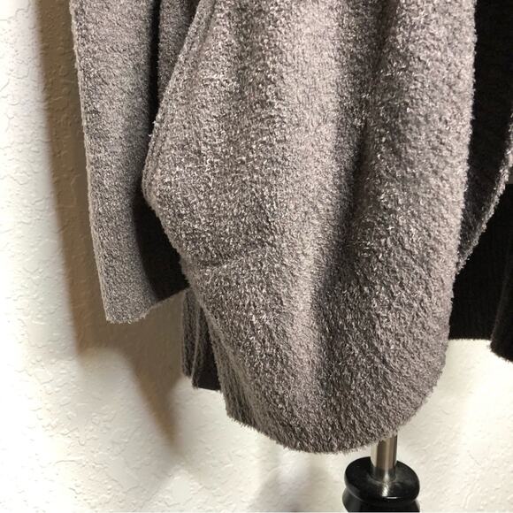 Barefoot Dreams CozyChic Lite taupe open front long cardigan size Medium - Picture 5 of 15